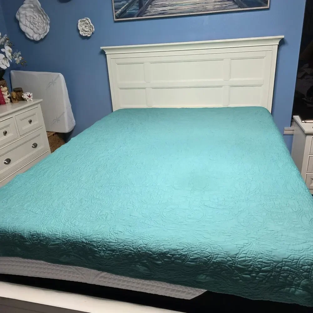 American Pacific teal quilted